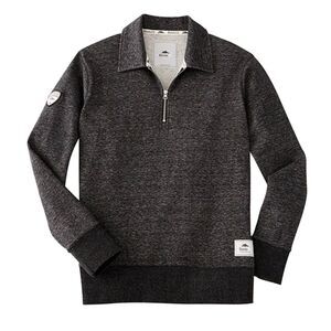 Roots Killarney Roots73 Fleece Quarter Zip, Sz 2XL, Black Heather